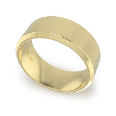 Gents-Wedding-Ring-Yellow-Gold-Bevelled-8mm