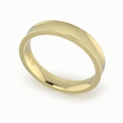 Gents-Wedding-Ring-Yellow-Gold-Concave-4mm