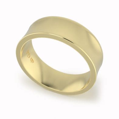 Gents-Wedding-Ring-Yellow-Gold-Concave-7mm