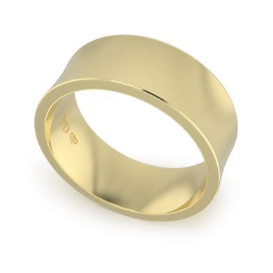 Gents-Wedding-Ring-Yellow-Gold-Concave-8mm