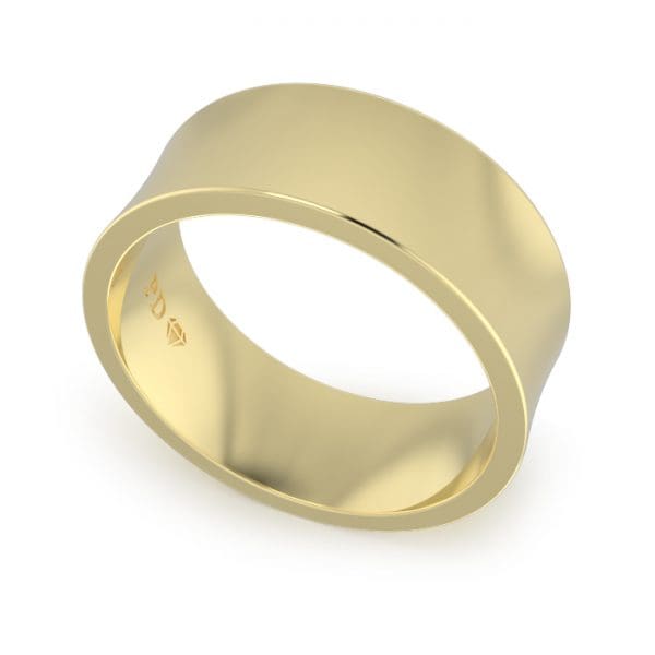 Gents-Wedding-Ring-Yellow-Gold-Concave-8mm