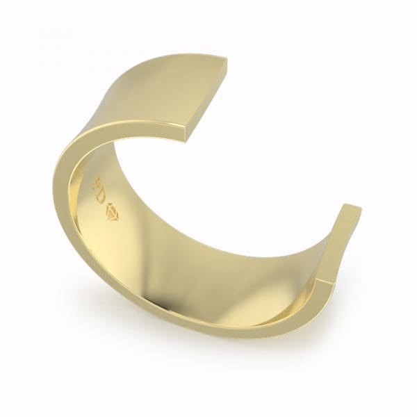 Gents-Wedding-Ring-Yellow-Gold-Concave-8mm-CROSS SECTION