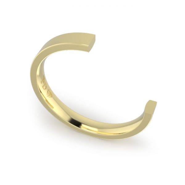 Gents-Wedding-Ring-Yellow-Gold-Flat-3mm-CROSS-SECTION-GWF1