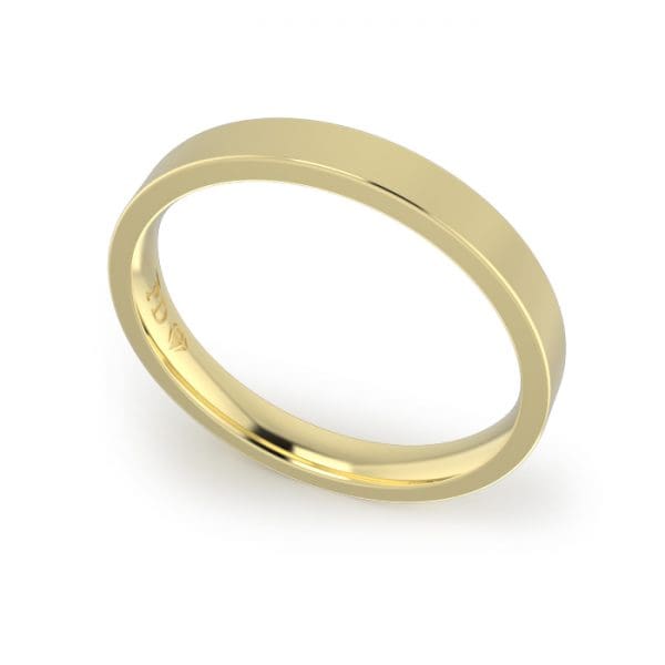 Gents-Wedding-Ring-Yellow-Gold-Flat-4mm-CROSS-SECTION-GWF1
