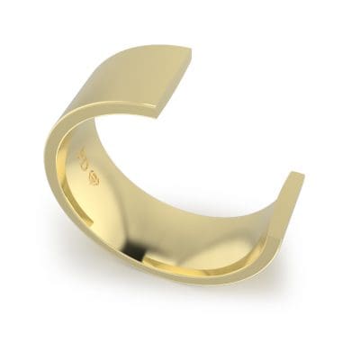 Gents-Wedding-Ring-Yellow-Gold-Flat-8mm-CROSS-SECTION-GWF1