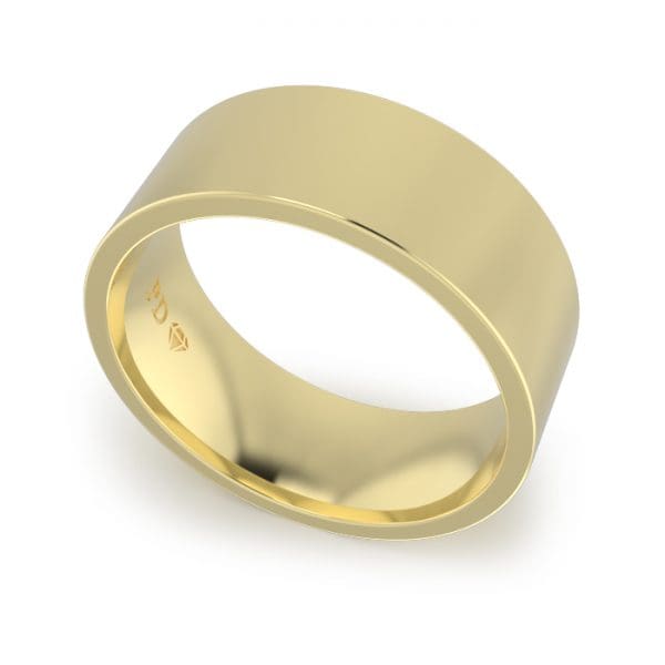 Gents-Wedding-Ring-Yellow-Gold-Flat-8mm