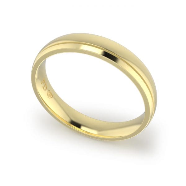 Gents-Wedding-Ring-Yellow-Gold-Single-Groove-4mm