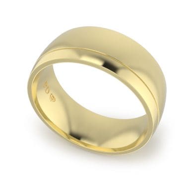 Gents-Wedding-Ring-Yellow-Gold-Single-Groove-8mm