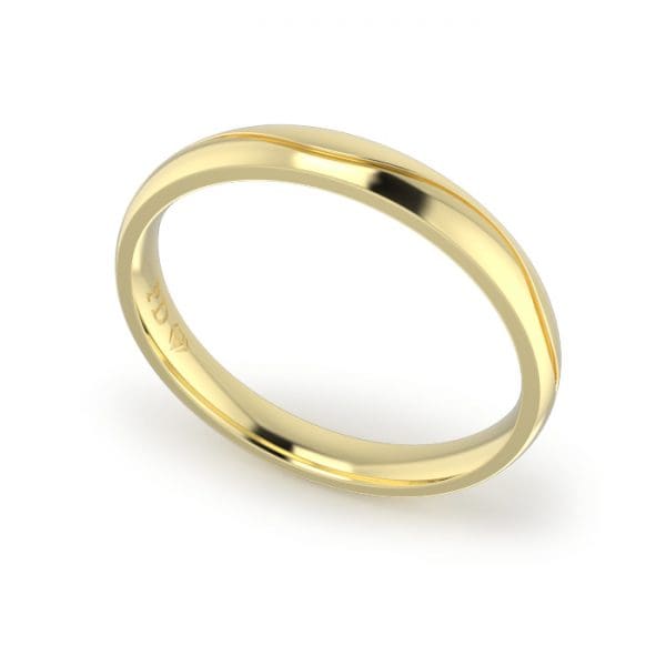 Gents-Wedding-Ring-Yellow-Gold-Wave-3mm