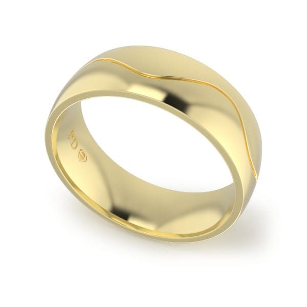 Gents-Wedding-Ring-Yellow-Gold-Wave-7mm