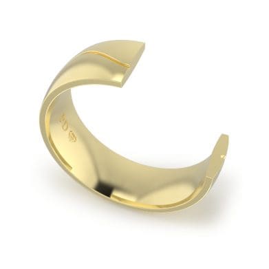 Gents-Wedding-Ring-Yellow-Gold-Wave-7mm-CROSS SECTION