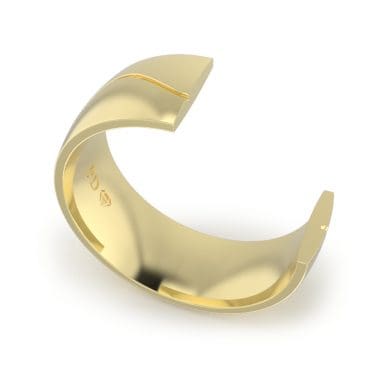 Gents-Wedding-Ring-Yellow-Gold-Wave-8mm-CROSS SECTION