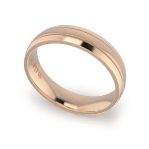Gents-Wedding-ring-Rose-Gold-Double-Groove-5mm