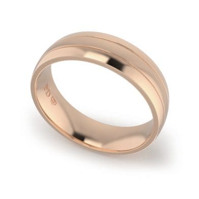 Gents-Wedding-ring-Rose-Gold-Double-Groove-6mm