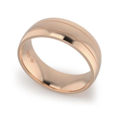 Gents-Wedding-ring-Rose-Gold-Double-Groove-7mm