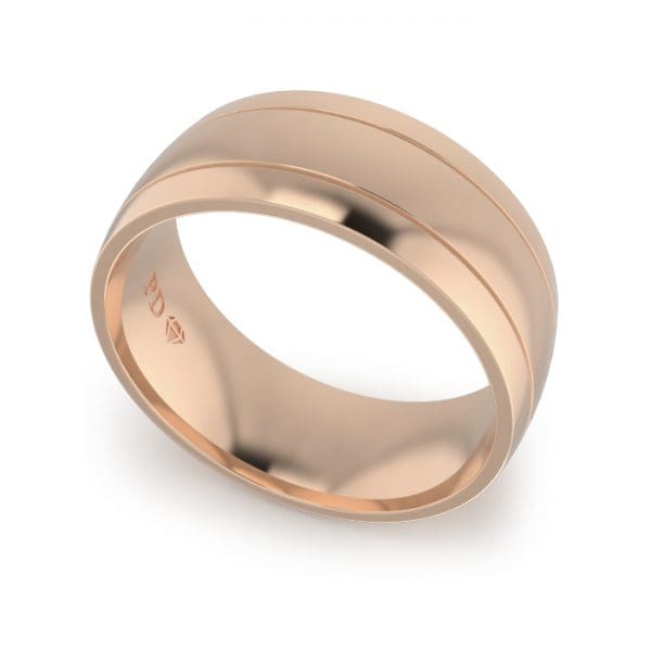 Gents-Wedding-ring-Rose-Gold-Double-Groove-8mm