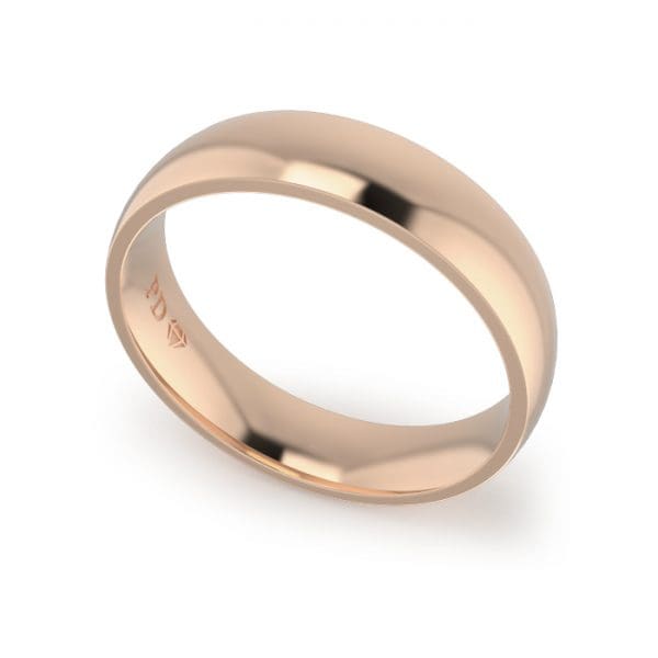 Gents-Wedding-ring-Rose-Gold-Quater-Round-5mm