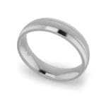 Gents-Wedding-ring-White-Gold-Double-Groove-5mm Gents-Wedding-ring-White-Gold-Double-Groove-5mm