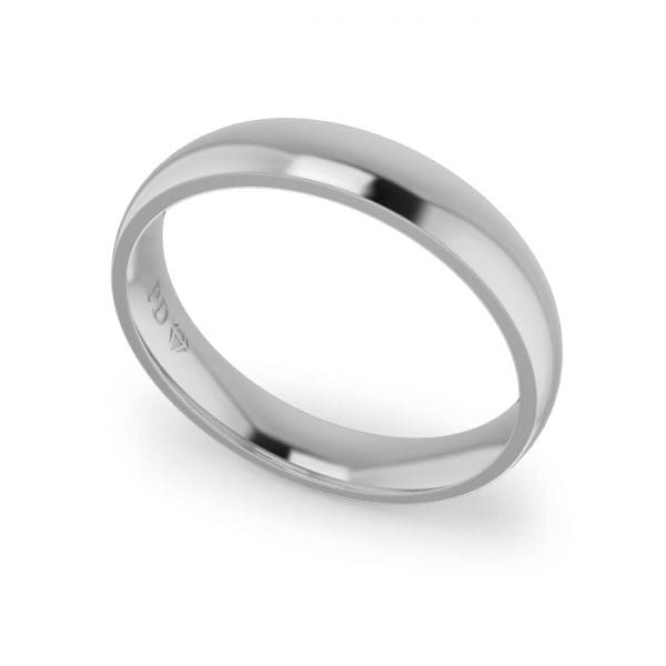 Gents-Wedding-ring-White-Gold-Quater-Round-4mm