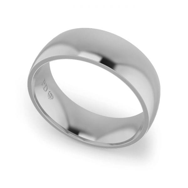 Gents-Wedding-ring-White-Gold-Quater-Round-7mm