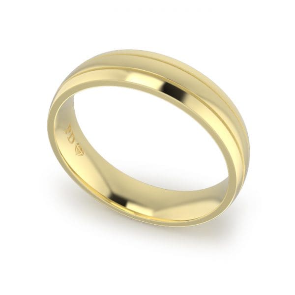 Gents-Wedding-ring-Yellow-Gold-Double-Groove-5mm