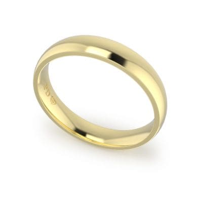 Gents-Wedding-ring-Yellow-Gold-Quater-Round-4mm