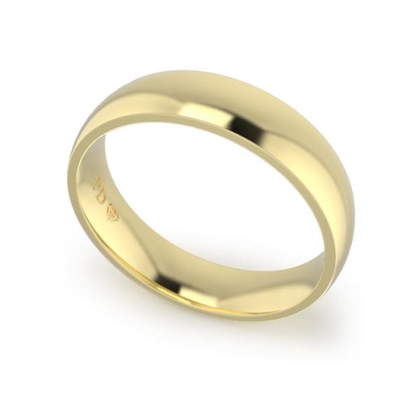 Gents-Wedding-ring-Yellow-Gold-Quater-Round-5mm