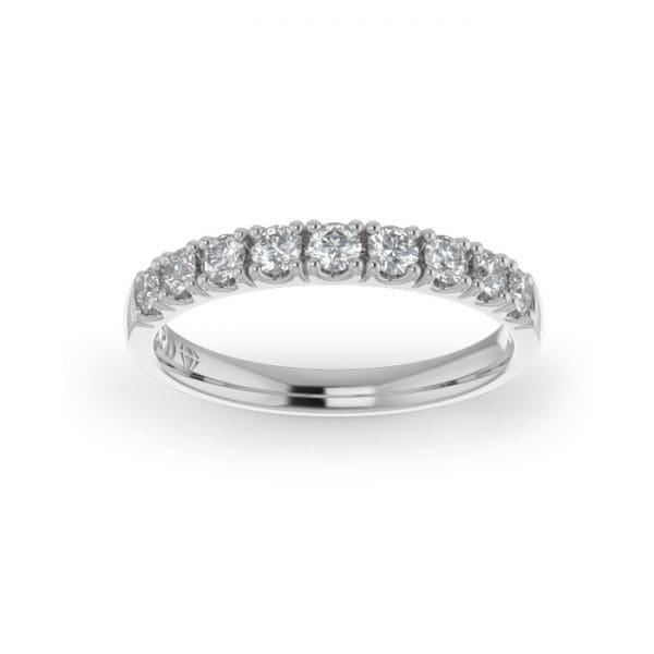 Scalloped store pave ring