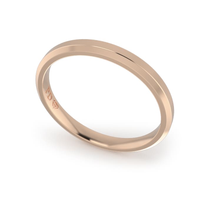 Ladies-Wedding-Ring-Rose-Gold-Bevelled-2.5mm Ladies-Wedding-Ring-Rose-Gold-Bevelled-2.5mm