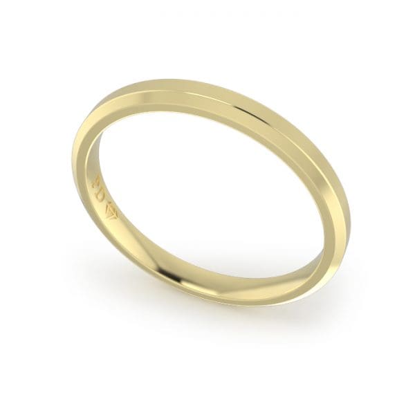 Ladies-Wedding-Ring-Yellow-Gold-Bevelled-2.50mm