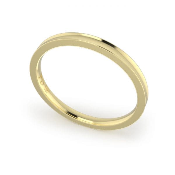 Ladies-Wedding-Ring-Yellow-Gold-Concave-2.00mm