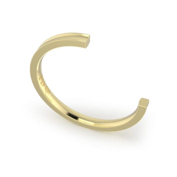 Ladies-Wedding-Ring-Yellow-Gold-Concave-2.00mm-CROSS SECTION