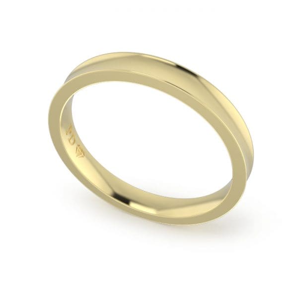 Ladies-Wedding-Ring-Yellow-Gold-Concave-3mm