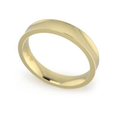 Ladies-Wedding-Ring-Yellow-Gold-Concave-4mm