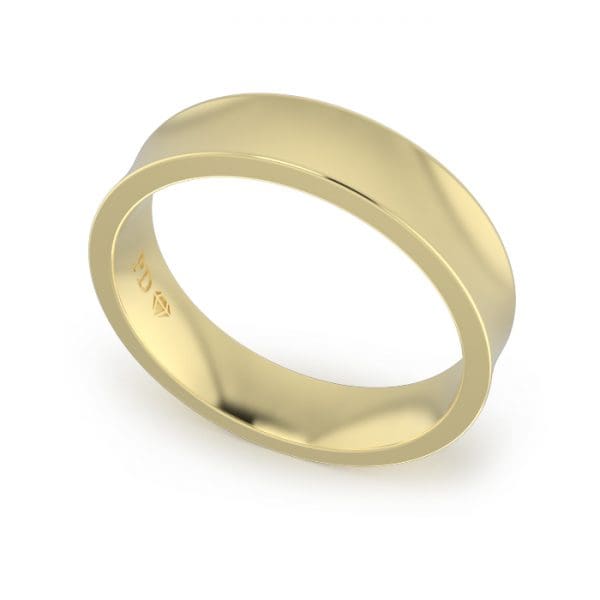 Ladies-Wedding-Ring-Yellow-Gold-Concave-5mm