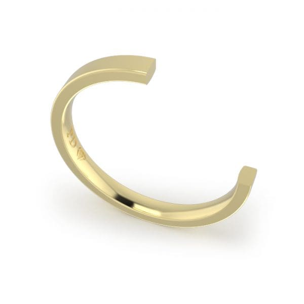 Ladies-Wedding-Ring-Yellow-Gold-Flat-2.5mm-CROSS-SECTION