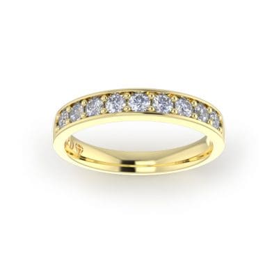 Ladies-Wedding-YG-Diamond-Ring-Pave-3mm