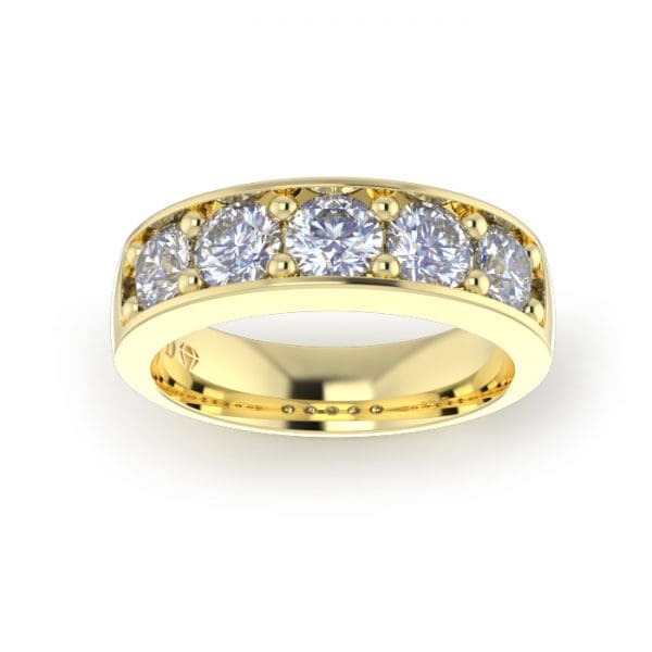Ladies-Wedding-YG-Diamond-Ring-Pave-5mm