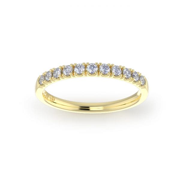 Ladies-Wedding-YG-Diamond-Ring-Scallop-Pave-2mm