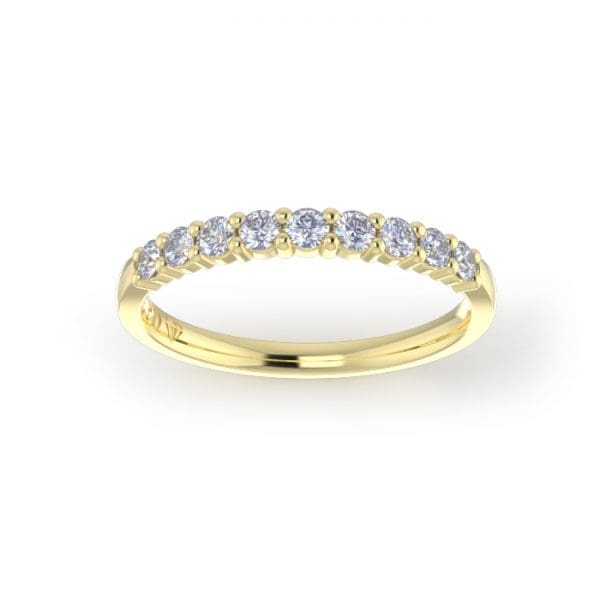 Ladies-Wedding-YG-Diamond-Ring-Shared-Claw-2mm