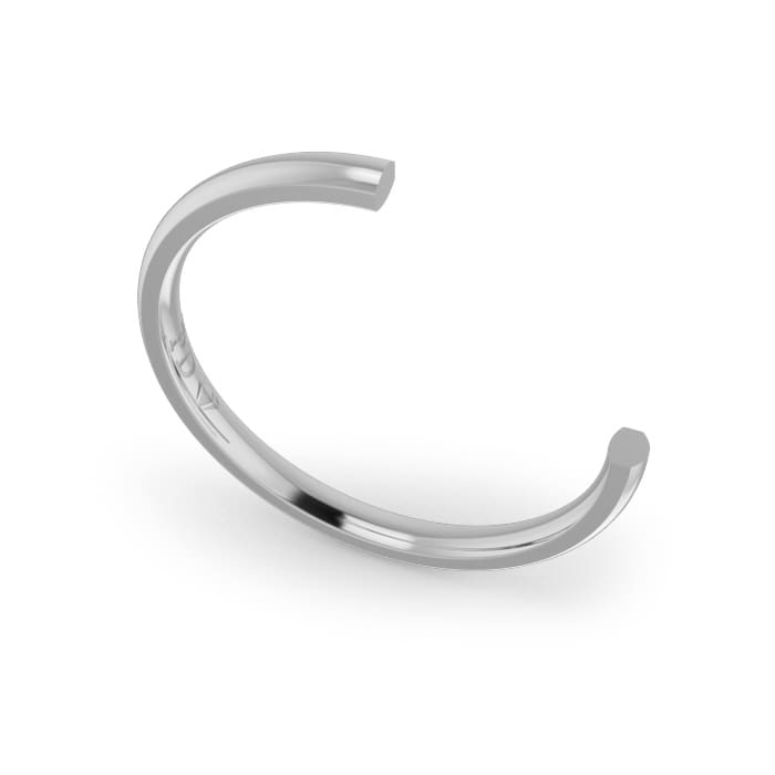 Ladies-Wedding-ring-Platinum-Quater-Round-2.00mm-CROSS SECTION