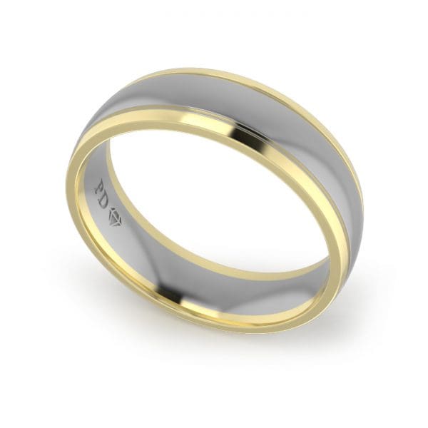 Wedding-Ring-Platinum-Two-Tone-6mm