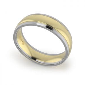Wedding-Ring-YG-Two-Tone-6mm