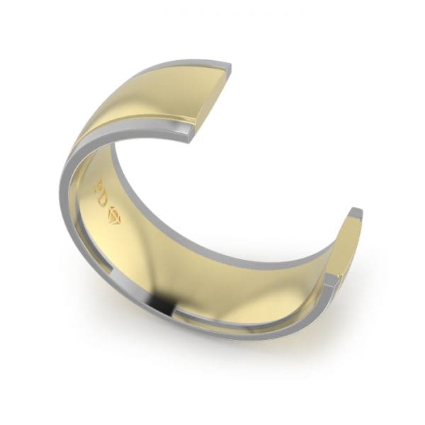 Wedding-Ring-YG-Two-Tone-8mm-CROSS SECTION