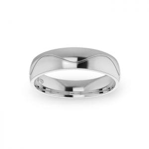 Gents-Wedding-Ring-Plat-Wave-5mm-Top