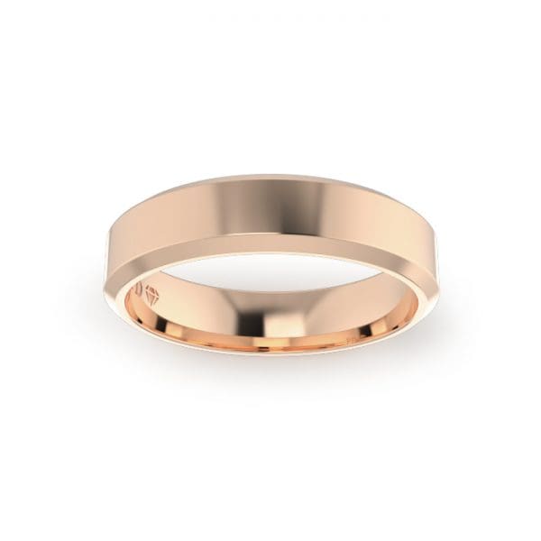 Gents-Wedding-Ring-Rose-Gold-Bevelled-5mm-Top