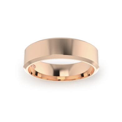 Gents-Wedding-Ring-Rose-Gold-Bevelled-6mm-Top