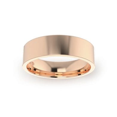 Gents-Wedding-Ring-Rose-Gold-Flat-6mm-Top