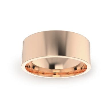 Gents-Wedding-Ring-Rose-Gold-Flat-8mm-Top