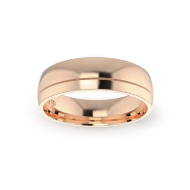 Gents-Wedding-Ring-Rose-Gold-Single-Groove-6mm-Top